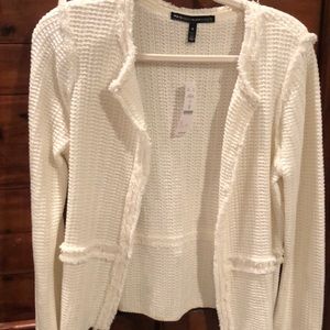 NWOT  textured cream White House Black Market jacket.